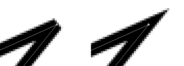 Beispiel für das Gehrung–Limit